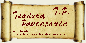 Teodora Pavletović vizit kartica